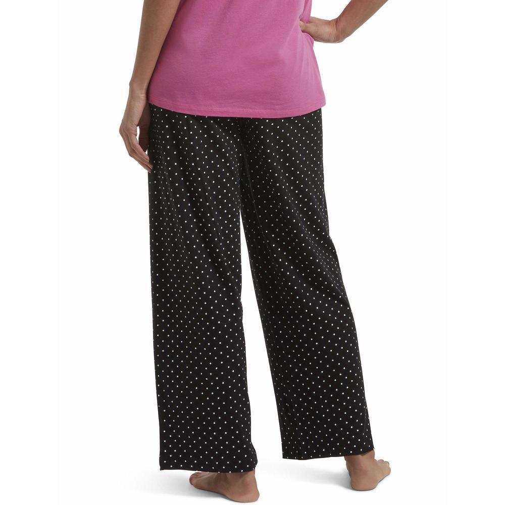 Hue Women's SleepWell Basic Printed Knit Performance Sleep Pajama Pant, Made - Picture 2 of 3